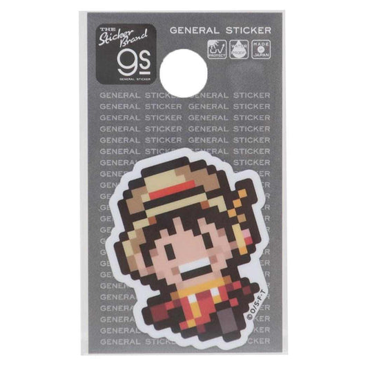 ダイカットミニステッカー ビニールシール ワンピース ピクセル Sサイズ ルフィ エッグヘッドver 少年ジャンプ ゼネラルステッカー 耐水耐光 デコステッカー アニメメール便可