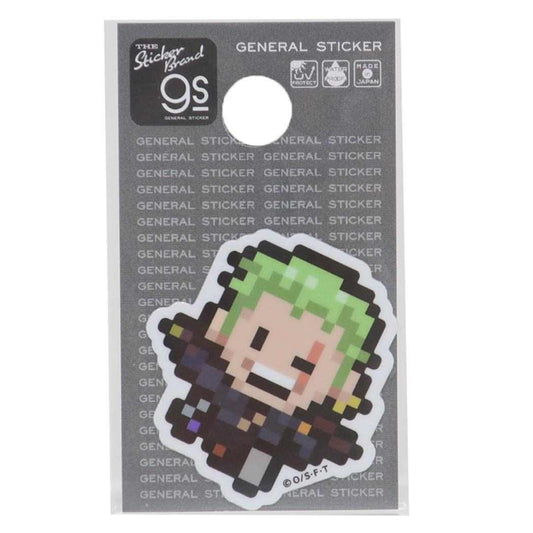 ダイカットミニステッカー ビニールシール ワンピース ピクセル Sサイズ ゾロ エッグヘッドver 少年ジャンプ ゼネラルステッカー 耐水耐光 デコステッカー アニメメール便可