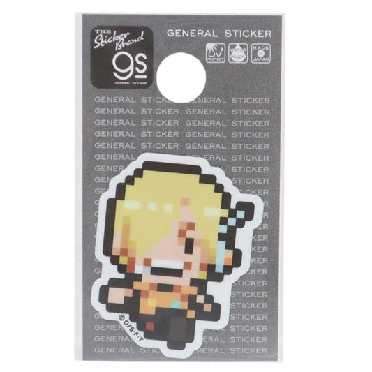 ダイカットミニステッカー ビニールシール ワンピース ピクセル Sサイズ サンジ エッグヘッドver 少年ジャンプ ゼネラルステッカー 耐水耐光 デコステッカー アニメメール便可