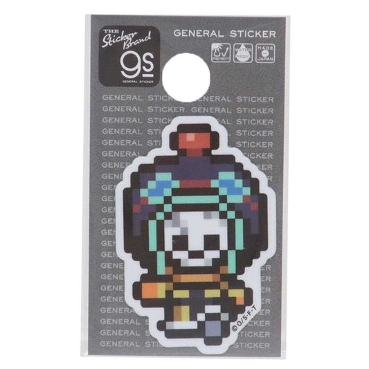 ダイカットミニステッカー ビニールシール ワンピース ピクセル Sサイズ ブルック エッグヘッドver 少年ジャンプ ゼネラルステッカー 耐水耐光 デコステッカー アニメメール便可
