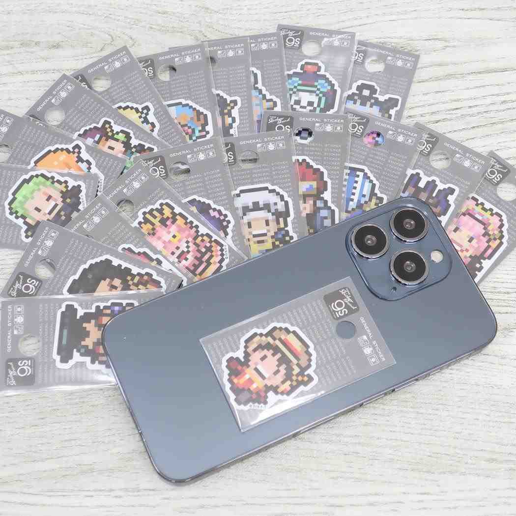 ダイカットミニステッカー ビニールシール ワンピース ピクセル Sサイズ おでん 少年ジャンプ ゼネラルステッカー 耐水耐光 デコステッカー アニメメール便可