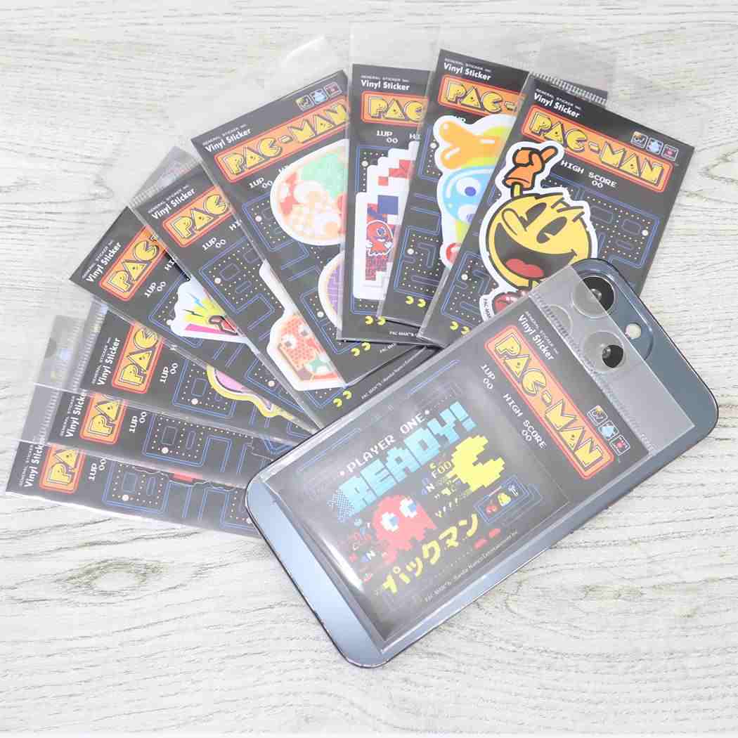ビニールステッカー ダイカットシール パックマン 和柄ゴースト ゼネラルステッカー 耐水耐光 デコステッカー ゲームメール便可