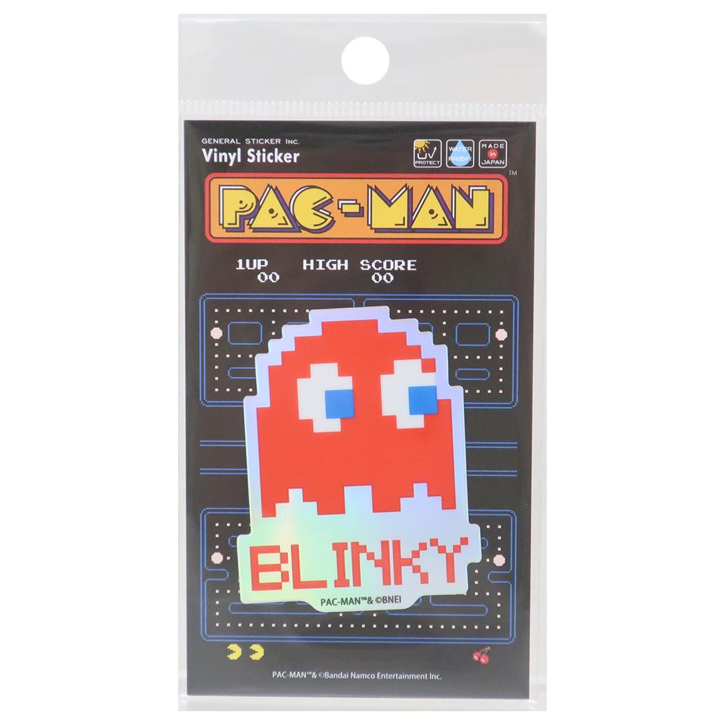 ホログラムステッカー ダイカットシール パックマン BLINKY ドット ゼネラルステッカー 耐水耐光 デコステッカー ゲームメール便可