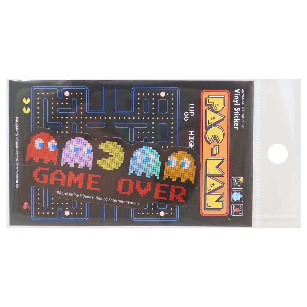 ホログラムステッカー ダイカットシール パックマン GAME OVER ゼネラルステッカー 耐水耐光 デコステッカー ゲームメール便可