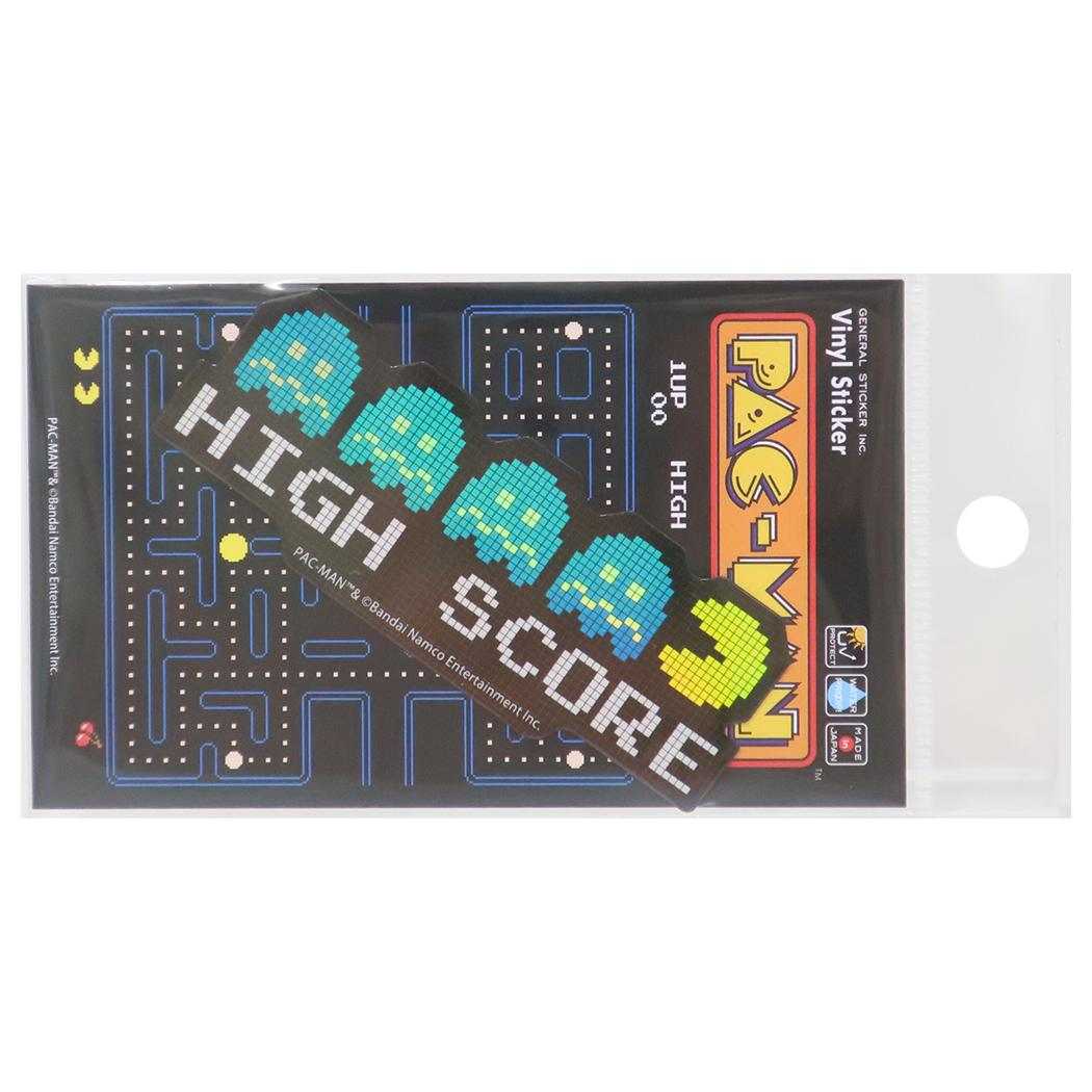 ホログラムステッカー ダイカットシール パックマン HIGH SCORE ゼネラルステッカー 耐水耐光 デコステッカー ゲームメール便可