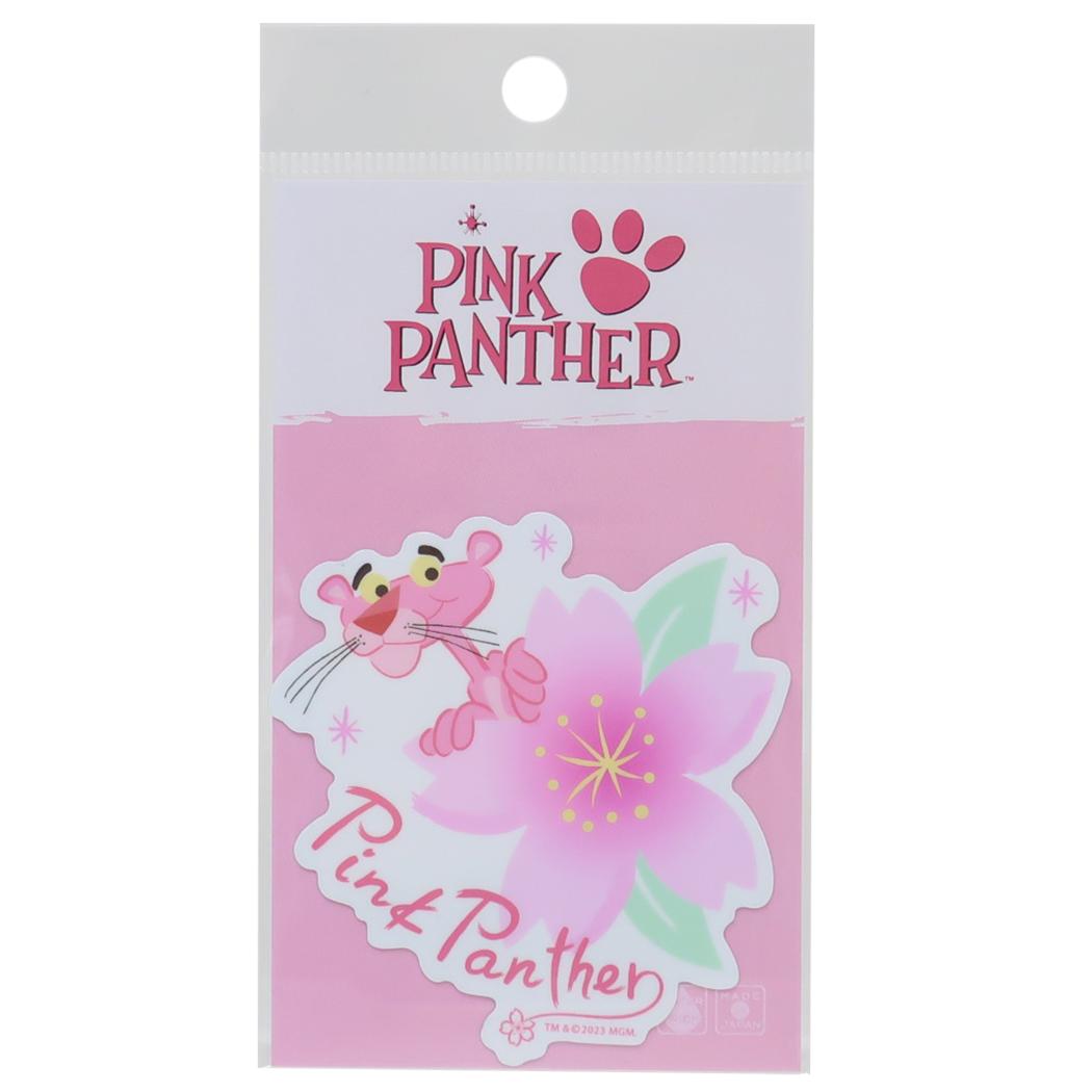 ダイカットビニールステッカー ビニールシール ピンクパンサー 桜 ひょっこり ゼネラルステッカー デコステッカー 耐水耐光 メール便可