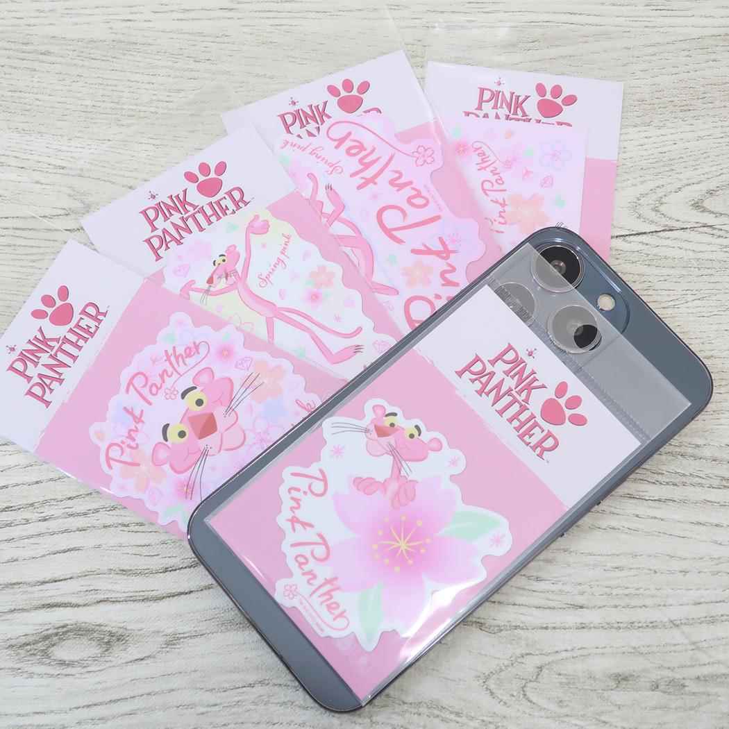ダイカットビニールステッカー ビニールシール ピンクパンサー 桜 ひょっこり ゼネラルステッカー デコステッカー 耐水耐光 メール便可