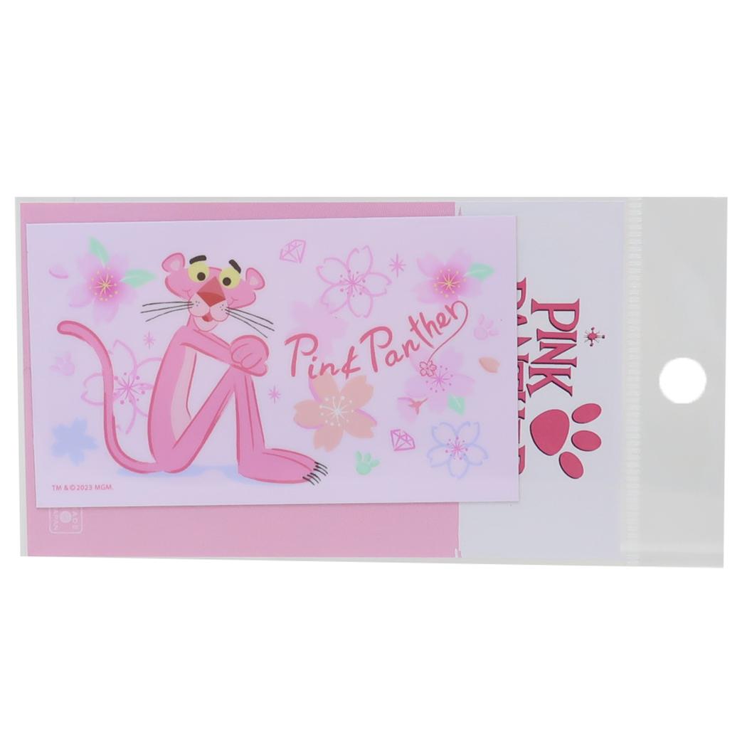 ダイカットビニールステッカー ビニールシール ピンクパンサー 桜 お花見 ゼネラルステッカー デコステッカー 耐水耐光 メール便可