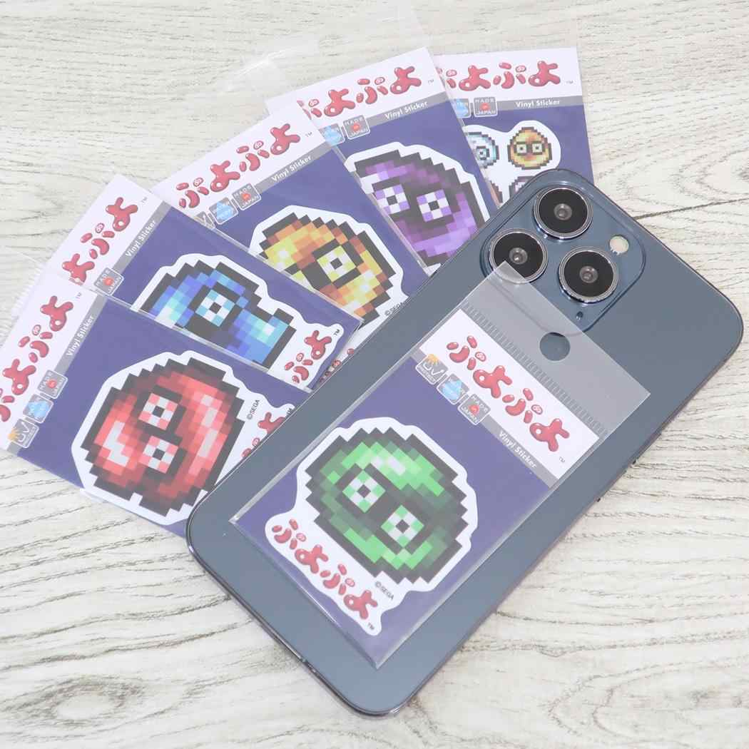 ドット第二弾 ダイカットミニステッカー キャラクターシール ぷよぷよ きいろぷよ ゼネラルステッカー デコステッカー 耐水耐光 おもしろ メール便可