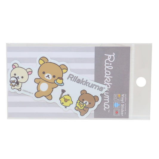 ダイカットステッカー ステッカーリラックマ RILAKKUMA サンエックス ゼネラルステッカー 耐水耐光 デコステッカー メール便可