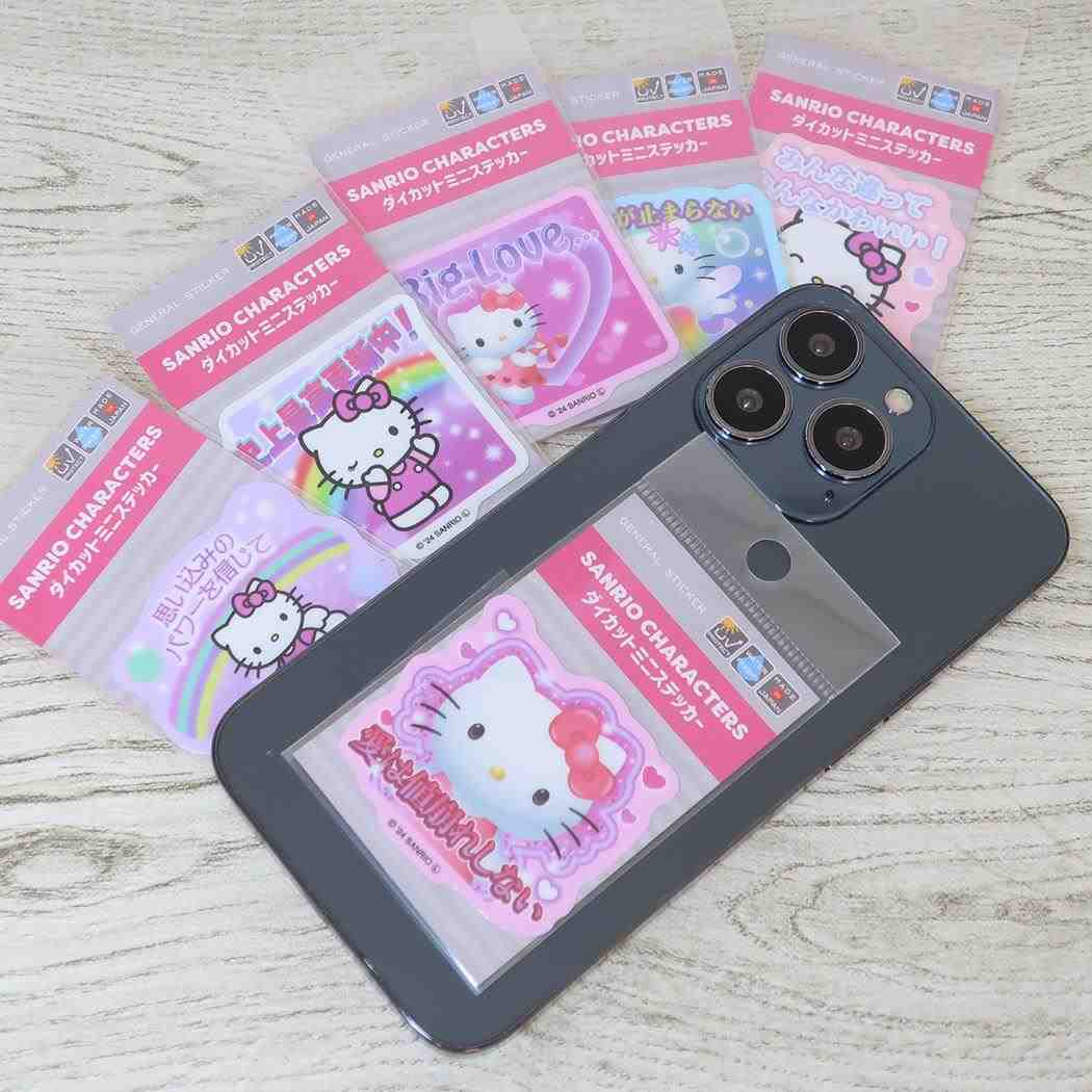 ミニステッカー ダイカットシール ハローキティ Y2K 愛は値崩れしない サンリオ ゼネラルステッカー 耐水耐光 デコステッカー メール便可