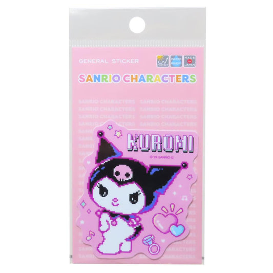 ダイカットステッカー ダイカットシール クロミ ピクセルアート ハート サンリオ ゼネラルステッカー デコシール 耐水耐光 メール便可