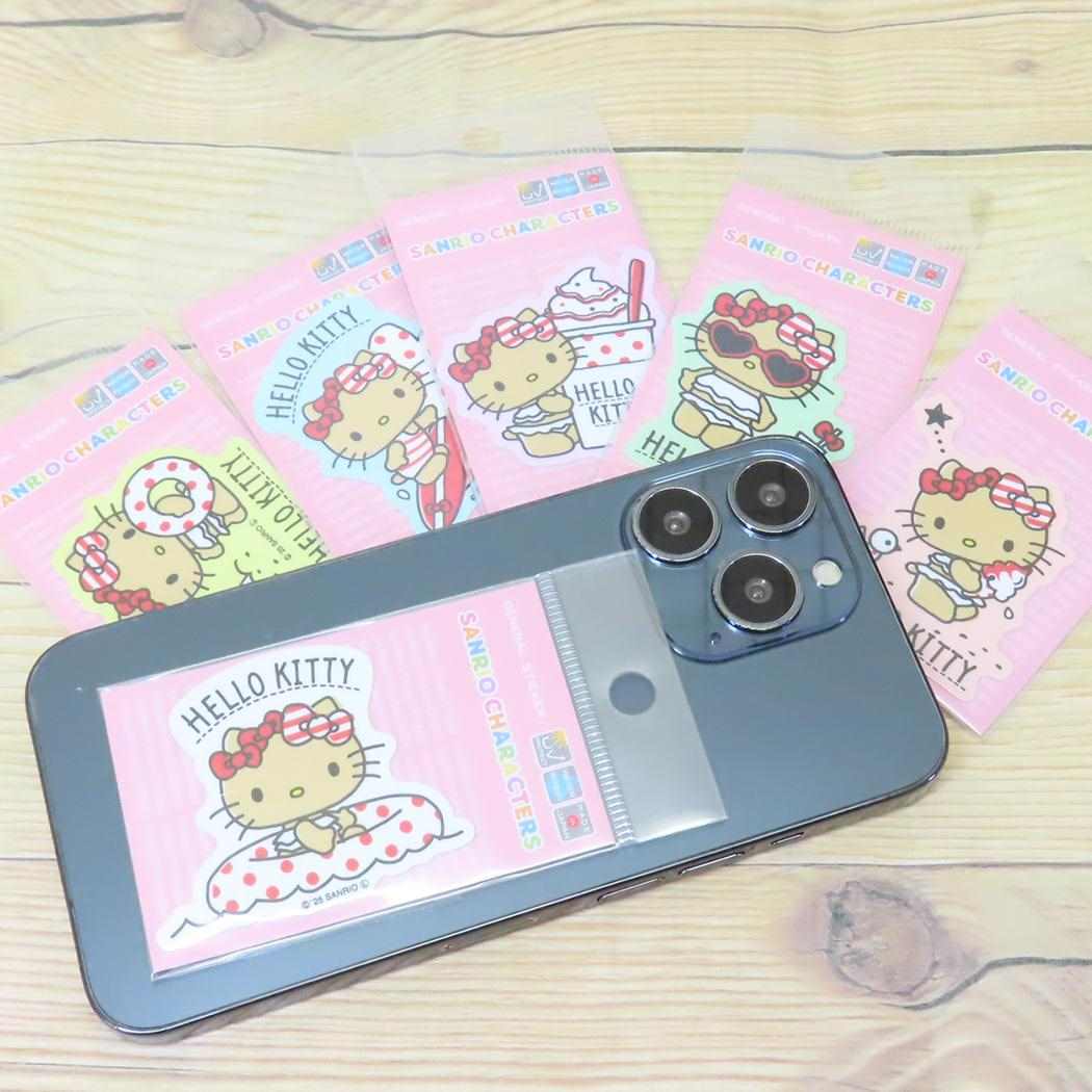 ダイカットミニステッカー ビニールシール ハローキティ 日焼け サーフィン サンリオ ゼネラルステッカー 耐水耐光 デコステッカー メール便可