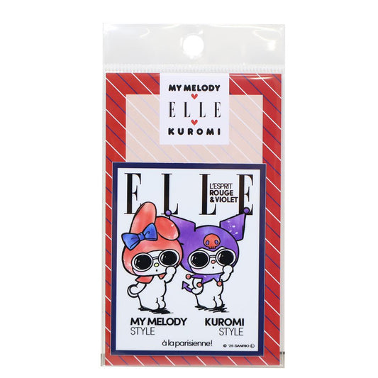 ダイカットステッカー ダイカットシール ELLExマイメロディ＆クロミ ポスター サンリオ ゼネラルステッカー デコシール 耐水耐光 メール便可