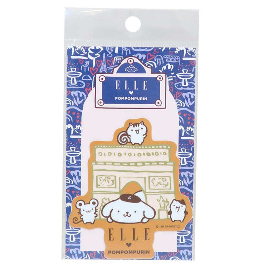 ELLExポムポムプリン ダイカットシール ダイカットステッカー 集合 Sanrio ゼネラルステッカー