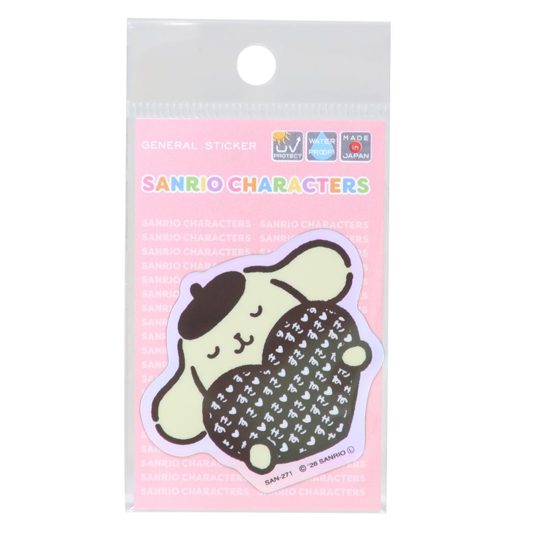ポムポムプリン ダイカットステッカー ホログラムミニステッカー ハート サンリオ ゼネラルステッカー