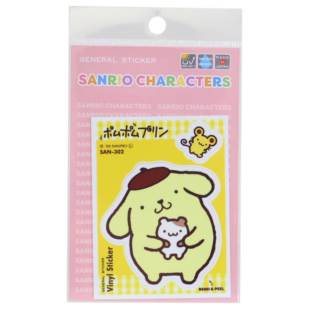 ポムポムプリン ダイカットシール ハーフカットステッカー サンリオ ゼネラルステッカー
