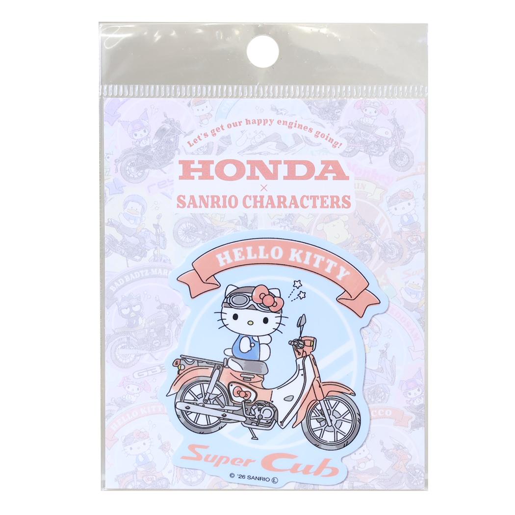ハローキティxHONDA ビニールシール ダイカットステッカー Super Cub サンリオ ゼネラルステッカー