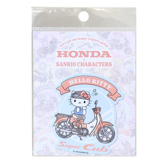ハローキティxHONDA ビニールシール ダイカットステッカー Super Cub サンリオ ゼネラルステッカー