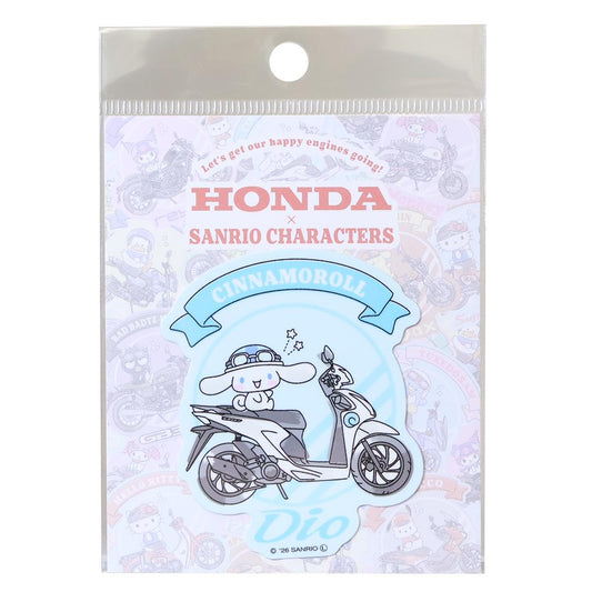 シナモロールxHONDA ビニールシール ダイカットステッカー Dio サンリオ ゼネラルステッカー