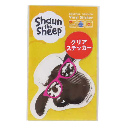 透明ミニステッカー ダイカットシール ひつじのショーン サングラス ゼネラルステッカー 耐水耐光 デコステッカー メール便可