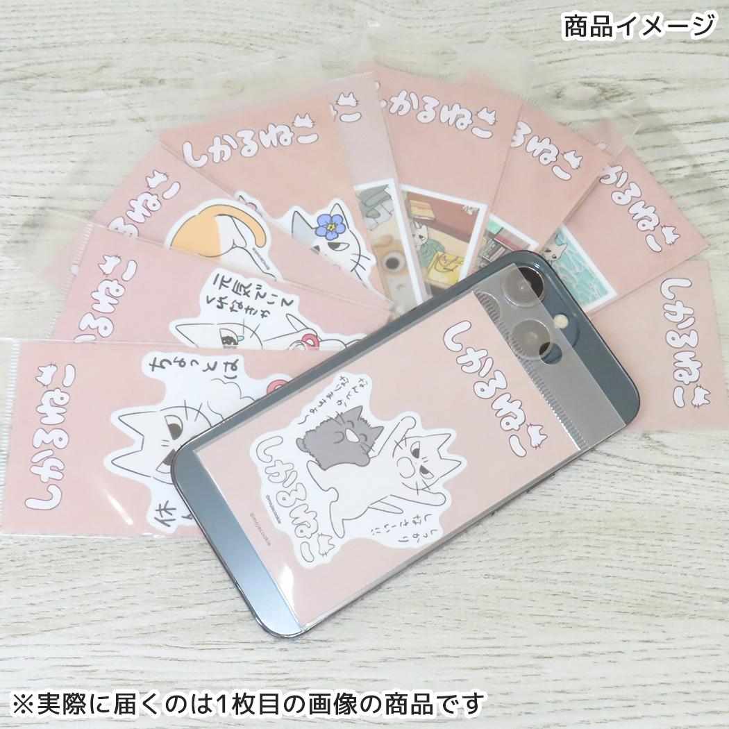 ダイカットビニールステッカー ダイカットシール しかるねこ 花飾り ゼネラルステッカー 耐水耐光 デコステッカー メール便可