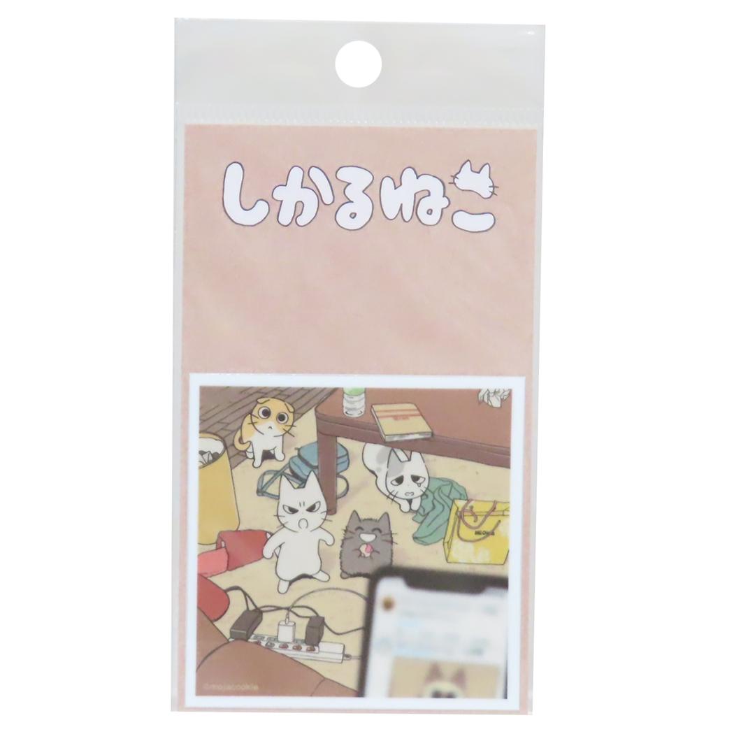 ダイカットビニールステッカー ダイカットシール しかるねこ スマホ見すぎ！！ ゼネラルステッカー 耐水耐光 デコステッカー メール便可