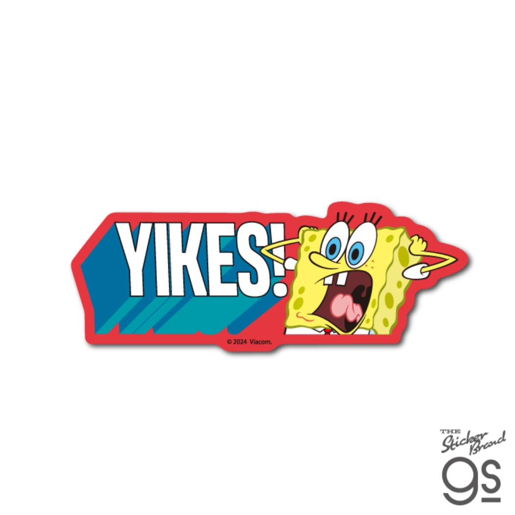 ダイカットミニステッカー ビニールシール スポンジボブ YIKES！ ゼネラルステッカー 耐水耐光 デコステッカー メール便可