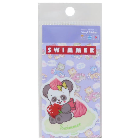 ダイカットミニステッカー ビニールシール スイマー パンダ スイーツ SWIMMER ゼネラルステッカー 耐水耐光 デコステッカー メール便可