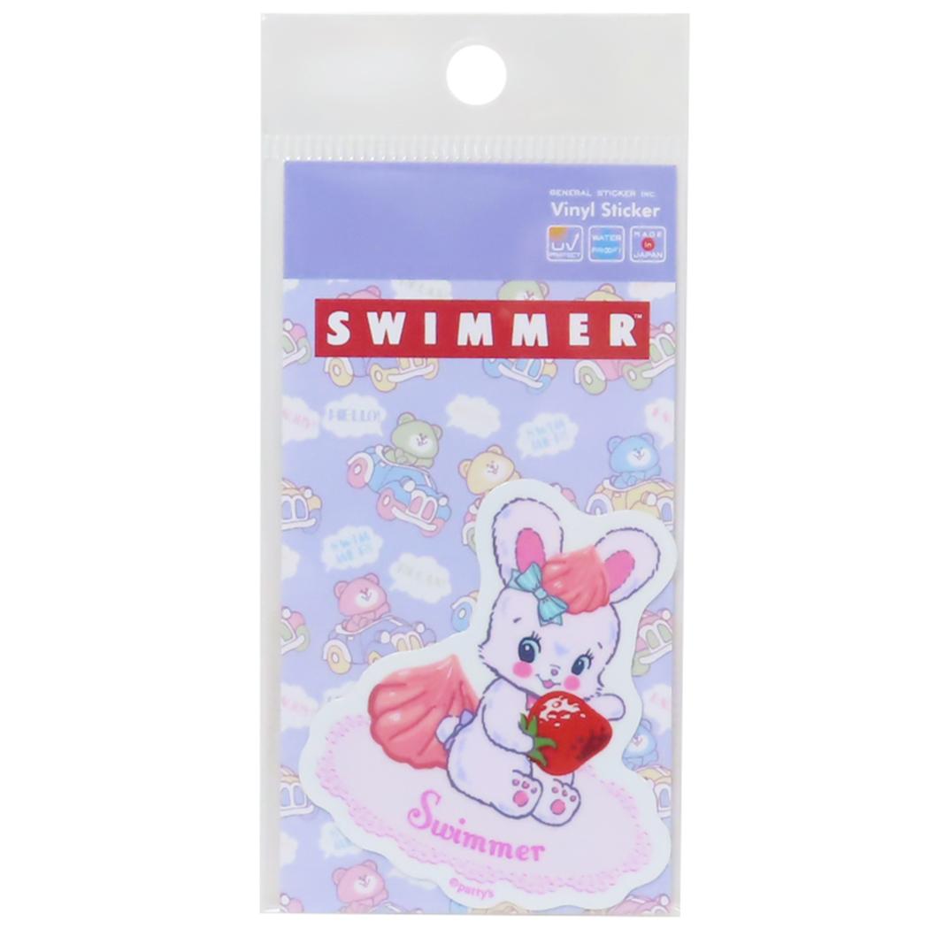 ダイカットミニステッカー ビニールシール スイマー リバニー スイーツ SWIMMER ゼネラルステッカー 耐水耐光 デコステッカー メール便可
