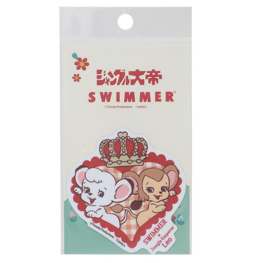 ダイカットビニールミニステッカー ダイカットシール スイマーxジャングル大帝 01 SWIMMER ゼネラルステッカー 耐水耐光 デコステッカー メール便可