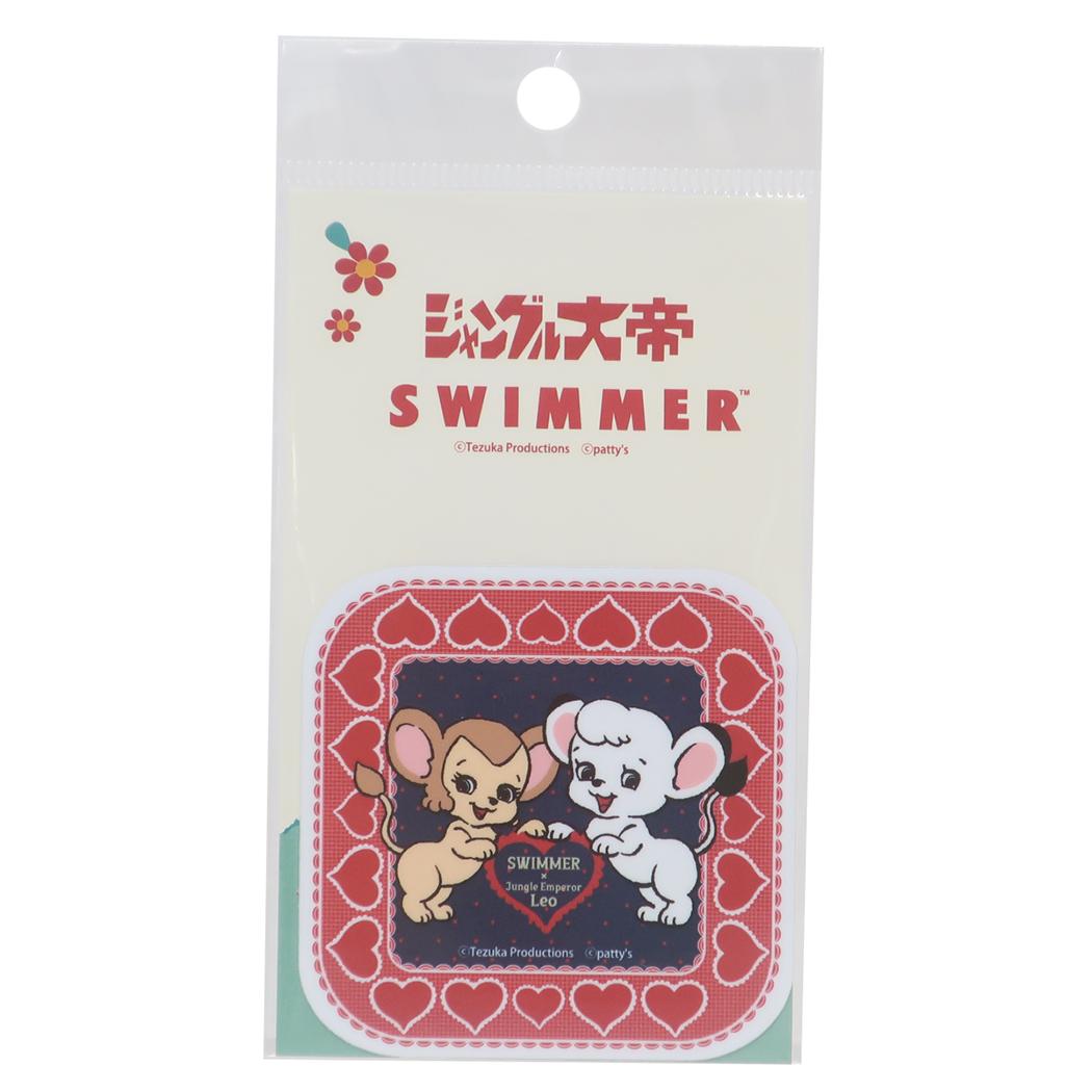 ダイカットビニールミニステッカー ダイカットシール スイマーxジャングル大帝 02 SWIMMER ゼネラルステッカー 耐水耐光 デコステッカー メール便可