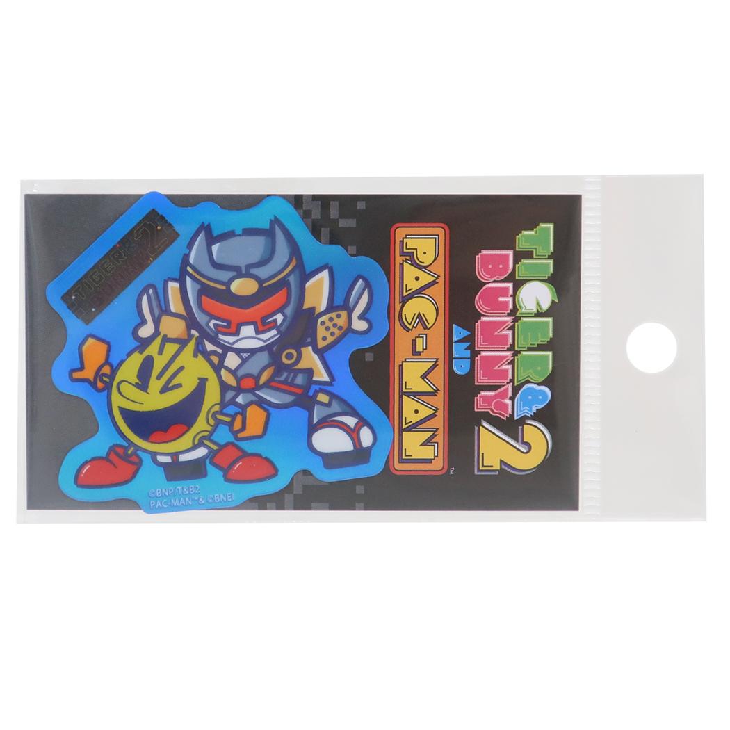 コラボステッカー ホログラムステッカー ダイカットシール TIGER＆BUNNY2 and PAC-MAN 折紙サイクロンxパックマン ゼネラルステッカー 耐水耐光 デコステッカー アニメメール便可
