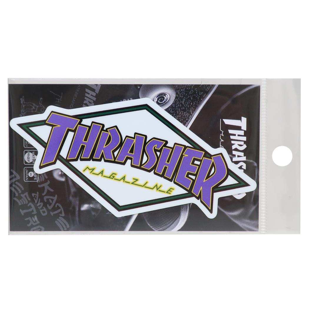 ビニールステッカー ダイカットシール THRASHER DIAMOND LOGO スポーツブランド ゼネラルステッカー デコステッカー 耐水耐光 スラッシャー メール便可