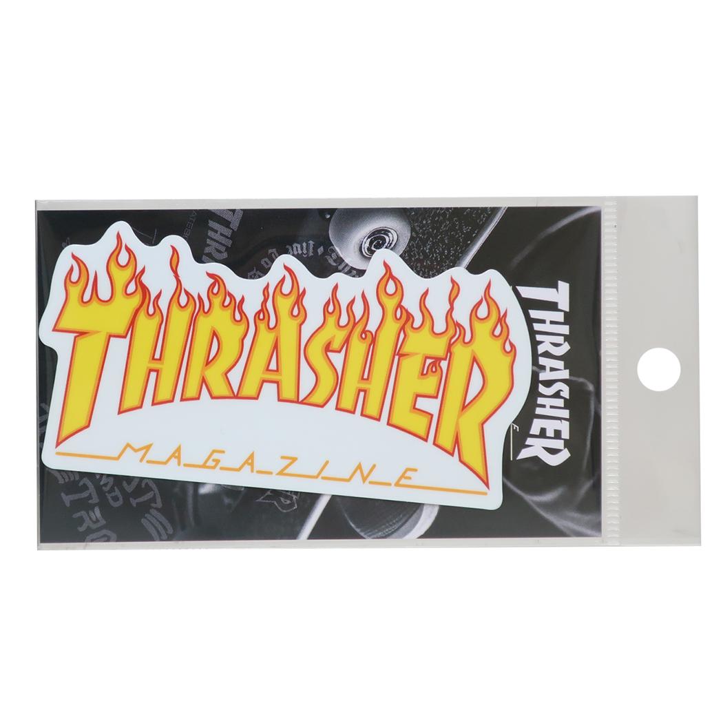 ビニールステッカー ダイカットシール THRASHER FLAME スポーツブランド ゼネラルステッカー デコステッカー 耐水耐光 スラッシャー メール便可