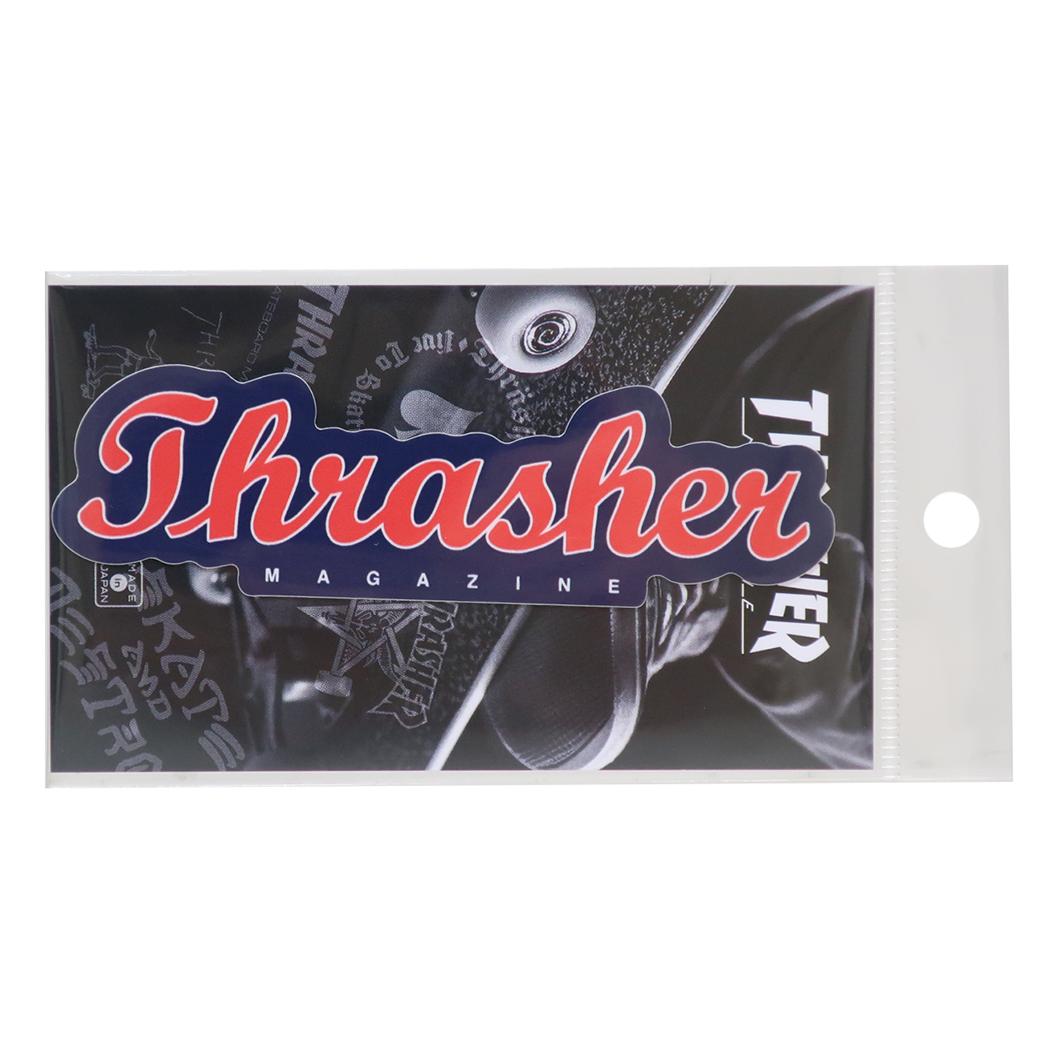 THRASHER ダイカットシール ビニールステッカー OVAL SCRIPT スポーツブランド ゼネラルステッカー デコステッカー 耐水耐光 スラッシャー グッズ メール便可 シネマコレクション