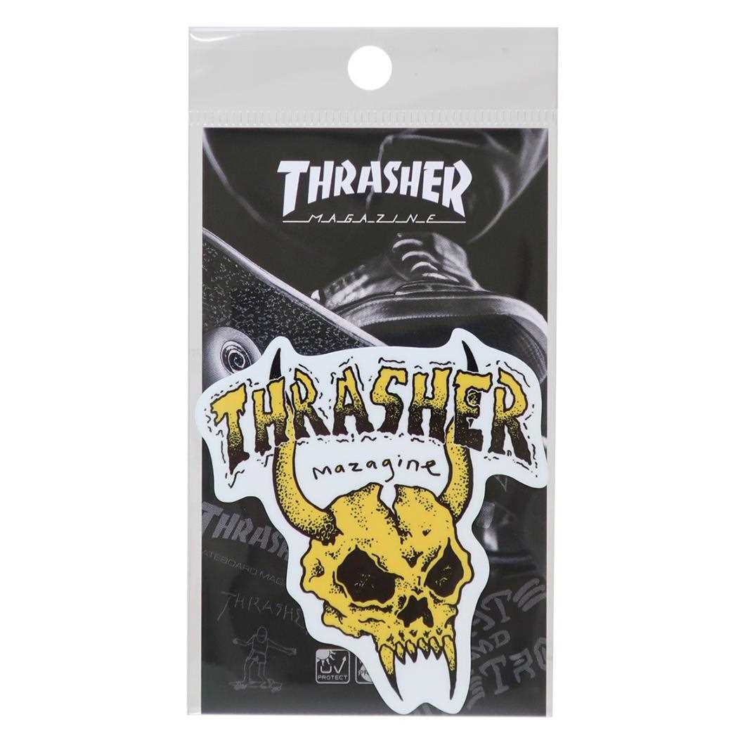 ビニールステッカー ダイカットシール THRASHER BADBARIAN スポーツブランド ゼネラルステッカー デコステッカー 耐水耐光 スラッシャー メール便可