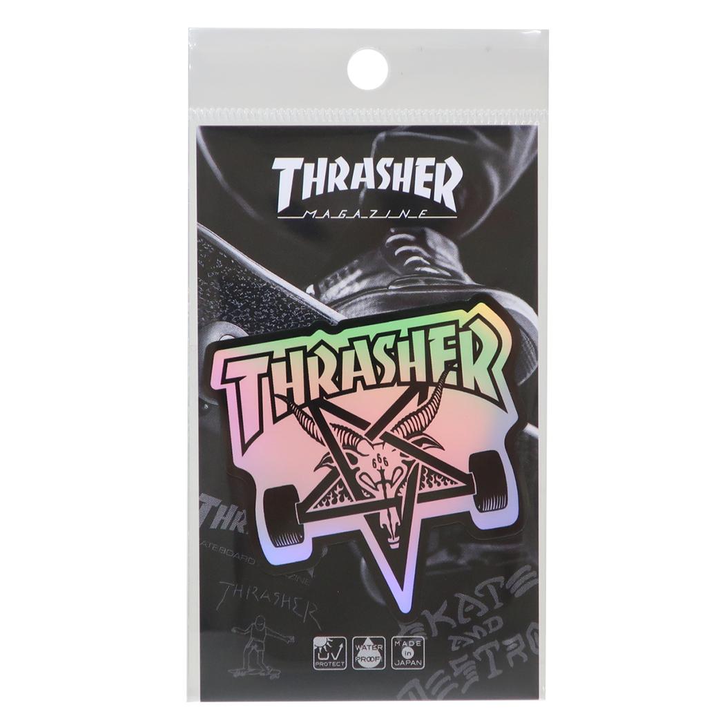 THRASHER ダイカットシール ホログラムステッカー SKATE GOAT スポーツブランド ゼネラルステッカー 耐水耐光 デコステッカー スラッシャー グッズ メール便可 シネマコレクション