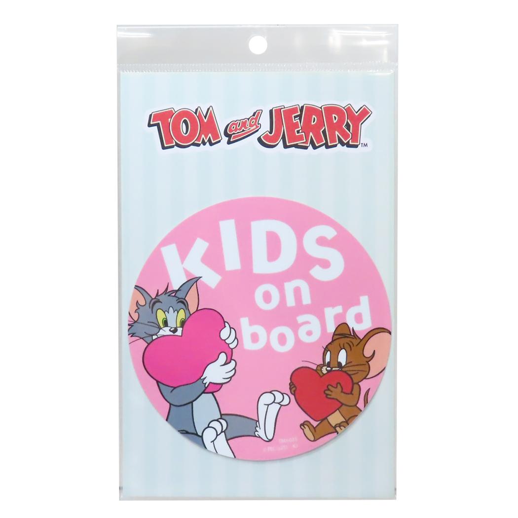 ビッグサイズステッカー ビッグシール トムとジェリー KIDS on board ハート ワーナーブラザース ゼネラルステッカー 耐水耐光 デコステッカー 車用ステッカー カー用品 メール便可