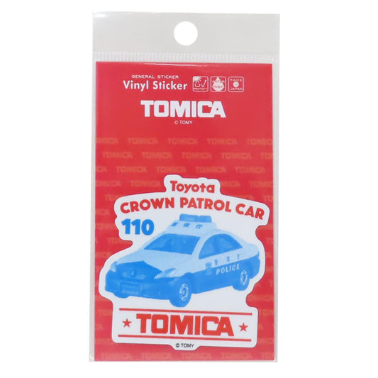ダイカットビニールステッカー ダイカットシール トミカ トヨタ クラウン パトロールカー TOMICA ゼネラルステッカー デコシール メール便可