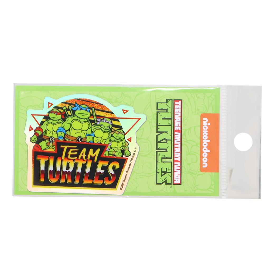 ホログラムミニステッカー ビニールシール ニンジャタートルズ TEAM TURTLES ゼネラルステッカー DECOシール 耐光 耐水 日本製 メール便可