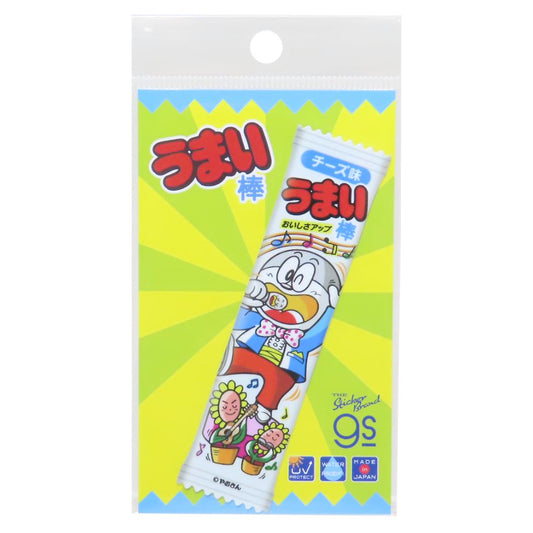 ダイカットステッカー ダイカットシール うまい棒 チーズ味 お菓子パッケージ ゼネラルステッカー 耐水耐光 デコステッカー
