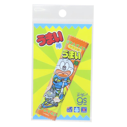 ダイカットステッカー ダイカットシール うまい棒 サラミ味 お菓子パッケージ ゼネラルステッカー 耐水耐光 デコステッカー メール便可