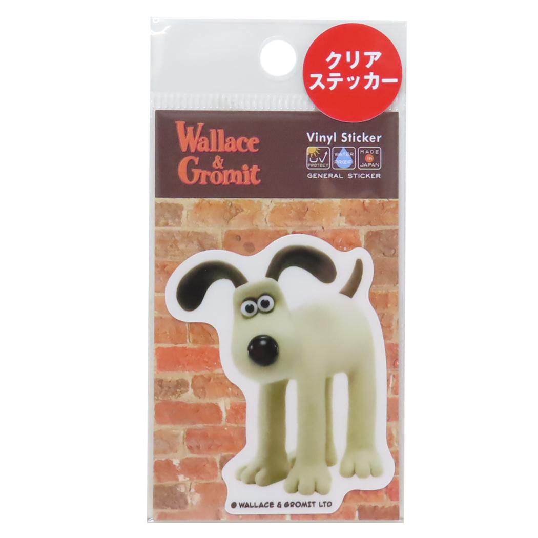 ダイカットクリアミニステッカー ビニールシール ウォレスとグルミット グルミット ゼネラルステッカー 耐水耐光 デコステッカー メール便可