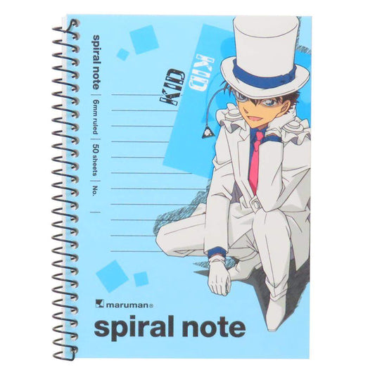 スパイラルノート A6サイズ リングノート 名探偵コナン 怪盗キッド 少年サンデー ヒサゴ メモ帳 ミニノート コレクション文具 アニメメール便可