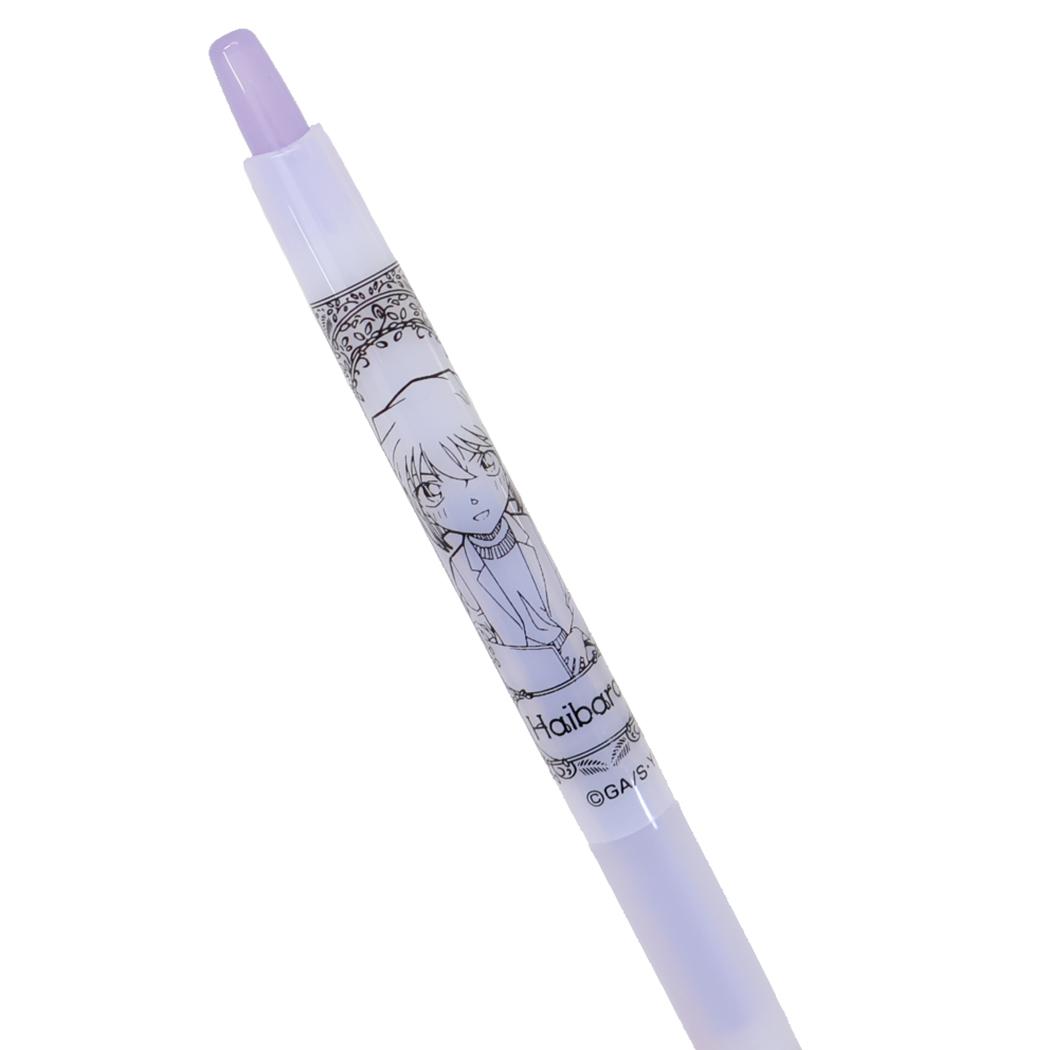 ジュース くすみカラー 0.5mm ボールペン 名探偵コナン 灰原 哀 バイオレット 少年サンデー ヒサゴ 事務用品 筆記用具 日本製 アニメメール便可