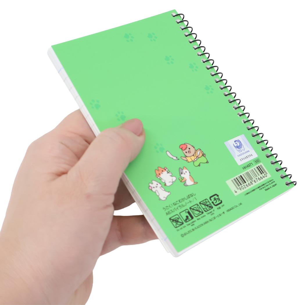 A6スパイラルノート リングノート うごく！ねこむかしばなし 1 ヒサゴ メモ帳 ミニノート メール便可