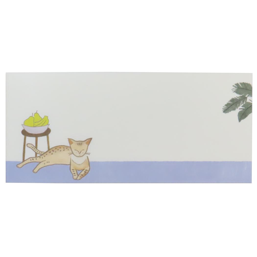 ネコの推し仕草一筆箋 便箋 ゆっくり瞬きするしぐさ ヒサゴ 文具 かわいい メール便可