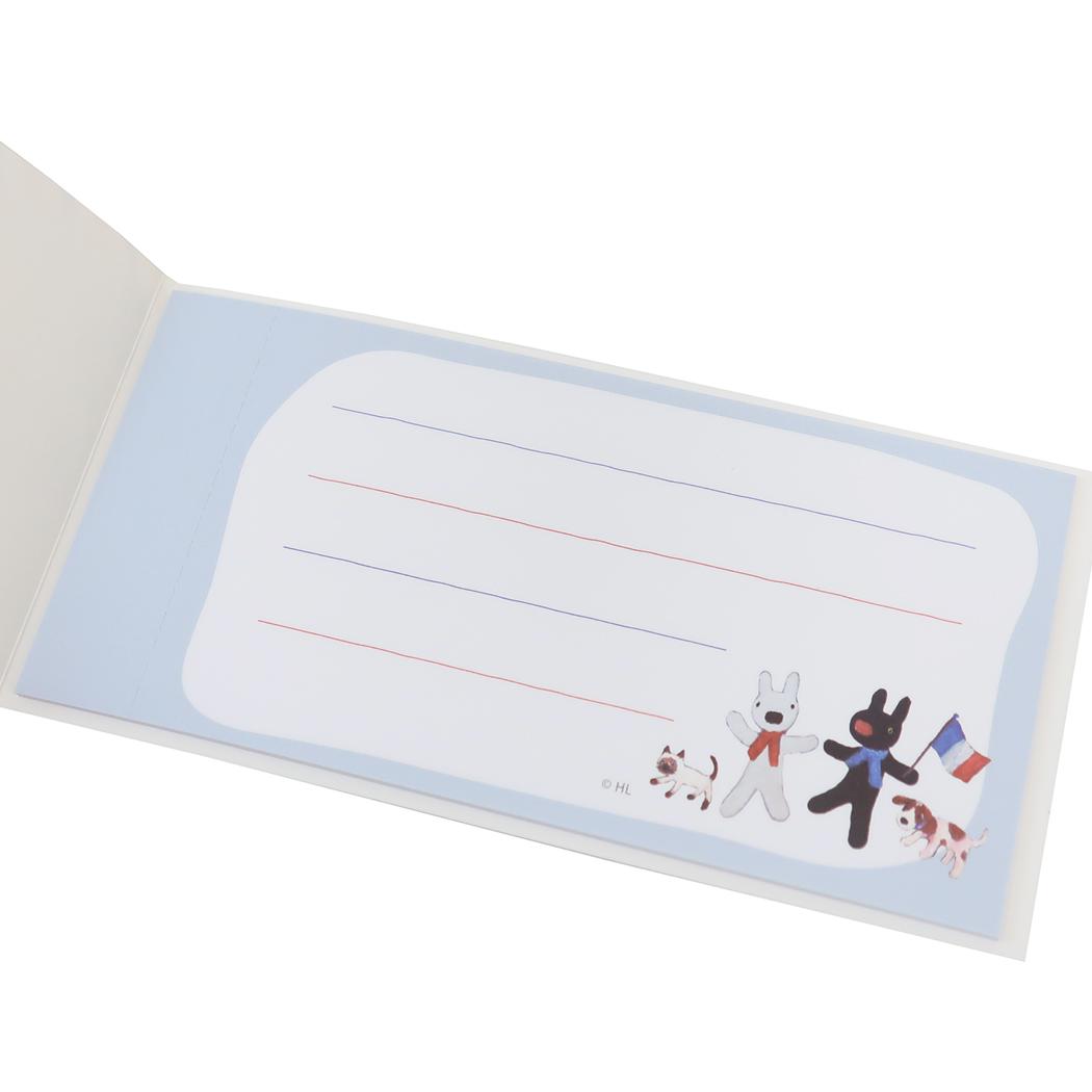 一筆箋 付箋 リサとガスパール フランス国旗 ヒサゴ ふせん 絵本メール便可