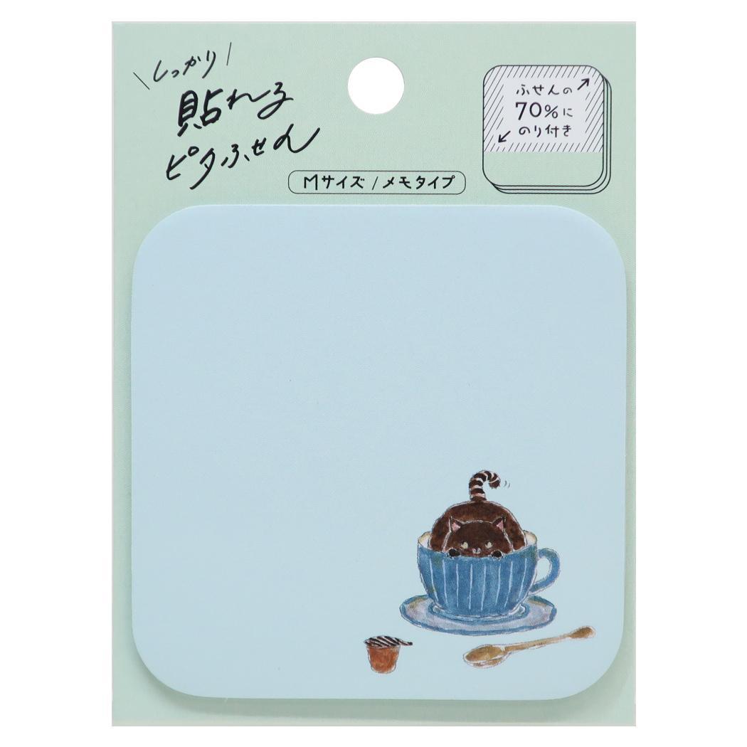 トコロコムギ 付箋 しっかり貼れるピタふせんM メモタイプ 忍びのコーヒーにゃんこ ヒサゴ メッセージカード ギフト かわいい グッズ メール便可 シネマコレクション